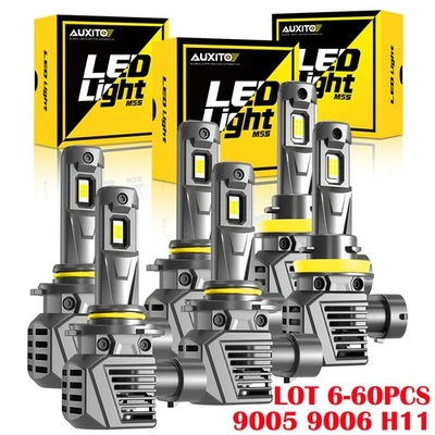 6-60X For Chevy Silverado 1500 2500 HD 2003-2006 LED Headlights Fog Lights Bulbs - Image 1 of 4