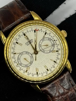 Citizen 6355-G31191 TA 金色全日历多功能石英表男士腕表  — 第 1/4 张图片