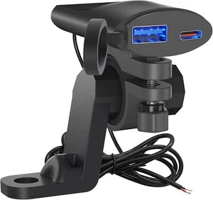 DC12-24V Car Phone Charger Fast Charging PD+USB Motorcycle Phone Charger Adapter - Photo 1 sur 10