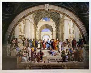 RAPHAEL SANZIO _ THE SCHOOL OF ATENAS _ ART PRINT 19.68 BY 15.74 INCHES - Bild 1 von 1