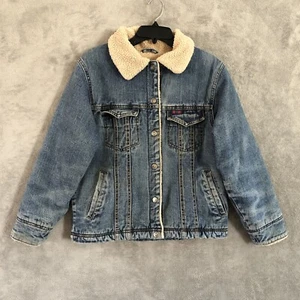 Vintage Wrangler Jacket Jean Denim Twenty X Sherpa Lined Trucker Small Womens - Picture 1 of 15