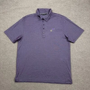 Travis Mathew Mens Polo Shirt Purple Extra Large Short Sleeve Golf Performance - Picture 1 of 10