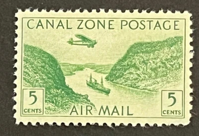 Travelstamps: 1931 Canal Zone Stamps Scott #C7, 5 Cent Airmail Issue Mint MNH OG - Image 1 of 4
