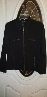 EUC Willi Smith Women’s Size 8 Black Full Zip Front Jacket  - Image 1 of 3