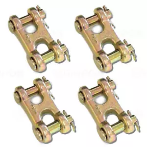 GRIPON (Pack of 4) 3/8 Inch Safety Chain Repair Link Twin Clevis 6,600lbs WLL - Picture 1 of 1