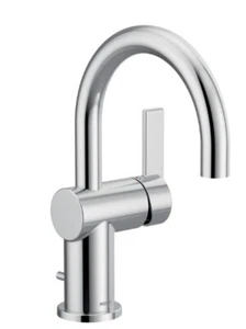 Moen 6221 1.2 GPM Single Hole Bathroom Faucet With Lift Rod Drain Assembly - Picture 1 of 3