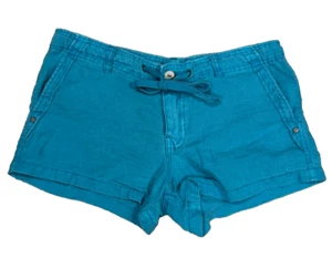 SANCTUARY Leinen KURZE Shorts entspannt türkis Kordelzug 28 M 79 $ - Bild 1 von 5