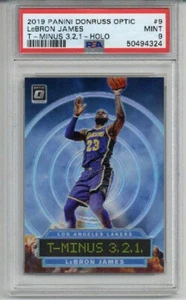 Tarjeta Lakers Panini Donruss Optic T 2019 menos 3, 2, 1 Holo #9 Lebron James PSA 9 - Imagen 1 de 2