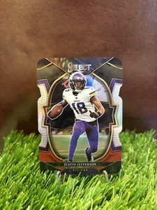 2022 Panini Select Justin Jefferson #50 Black Red Prizm Die-Cut Concourse