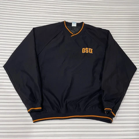Vintage Oregan State Beavers OSU Embroidered Pullover Windbreaker Jacket Size M Cover