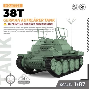 SSMODEL 1/87 HO Scale Railway Military Model Kit German 38T Aufklärer Tank - Picture 1 of 5