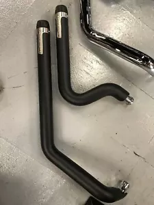 Kuryakyn Crusher Exhaust Pipes 2 Into 2 Black Harley Sportster 2004^ Vance hines - Picture 1 of 2