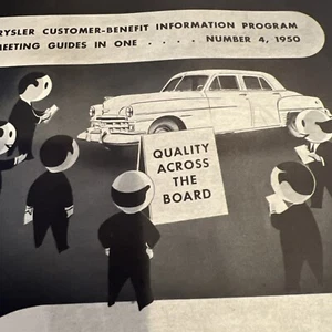 1950 Chrysler Sales Literature Produced By Ross Roy “Quality Across The Board” - Picture 1 of 15