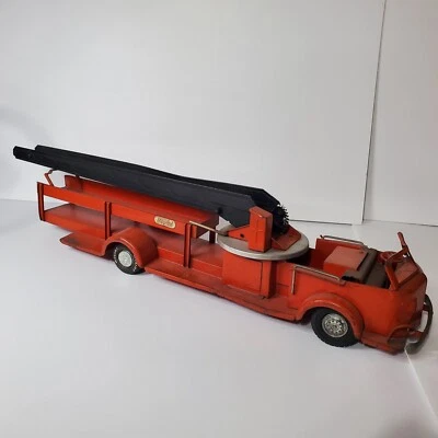 Camión de bomberos modelo Doepke Rossmoyne de colección escalera rojo acero prensado años 50 Foto 1 de 4