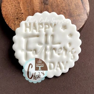 Happy Father's Day Fondant Embosser Stamp - Picture 1 of 6