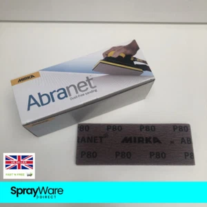 Mirka Abranet Sanding Strips Grit P80 70 x 198mm Abrasive 50PK Full Box - Picture 1 of 6