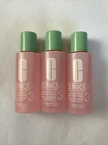 3 x Clinique Clarifying Lotion 2 Dry Combination Skin 2oz/60ml Each 6oz in total - Picture 1 of 4