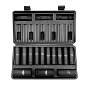 VEVOR Jeu de 13 Douilles à Chocs Métriques 6 Pans 1/2" Outils à Cliquet 10-24 mm - Bild 1 von 12