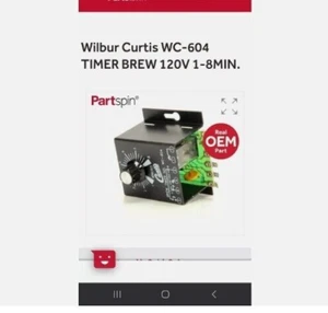 Curtis Gemini Coffee Timer WC 604 - Picture 1 of 3