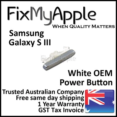 Samsung Galaxy S3 OEM Blanco Botón de Encendido Lado de Encendido Llave de Apagado Repuesto Nuevo Foto 1 de 2