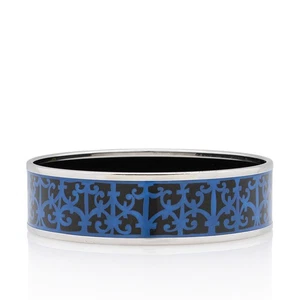 Pulsera ancha esmaltada estampada Hermes - Imagen 1 de 4
