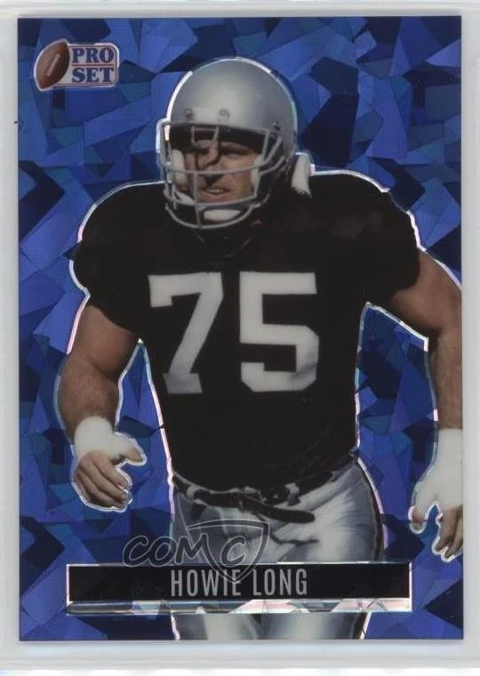 2023 Leaf Pro Set Metal Retro Blue Crystals /7 Howie Long #RB-38 HOF - Image 1 of 2