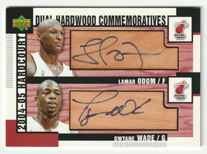2004-05 Upper Deck Hardcourt Hardwood Dwyane Wade/Odom Dual Auto HC2-OW - Bild 1 von 2