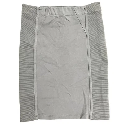BCBGMaxAzria Light Gray Bodycon Stretch Pencil Skirt, Women's Size Small - Image 1 of 4