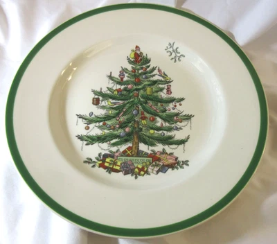 Plato de cena Spode One (1) árbol de Navidad de colección 10,5" Inglaterra vacaciones usado en excelente estado Foto 1 de 4