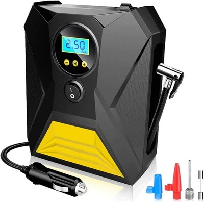 Digital Air Compressor for Car Auto Pump Portable Tire Inflator with LED Light - Image 1 of 4