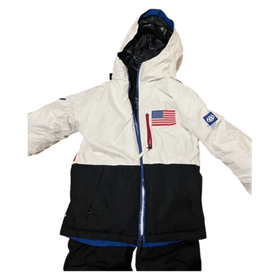 Ropa de esquí para niños 686 logotipo de la NASA talla M 10K impermeable transpirable negro/blanco Foto 1 de 4