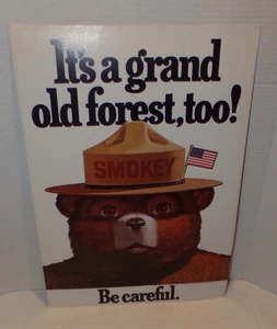 Vintage Original 1976 Smokey the Bear GRAND OLD FOREST Poster 18.5" X 13” - Picture 1 of 9