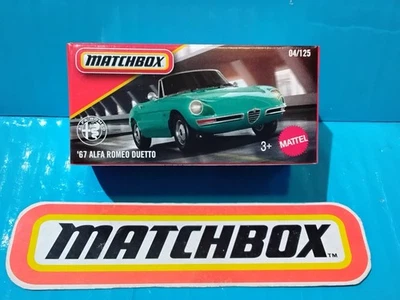 2026 MATCHBOX 1967 ALFA ROMEO DUETTO SPIDER #4 GREEN ITALIAN CLASSIC SPORTS CAR  - Image 1 of 3