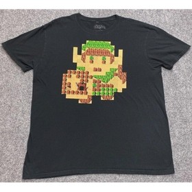 Legend of Zelda Shirt Mens XL Black Lootwear Exclusive 8 Bit Link NES Gamer Tee