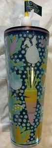 Starbucks 2025 Easter Bunny Lid Topper 24 Ounce Travel Cup Tumbler New - Picture 1 of 4