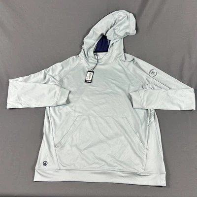 Straight Down Golf Hoodie Pullover Sleeve Logo XXL Gray Nylon MSRP $122 Blemish - Image 1 of 4