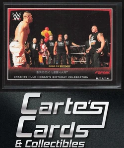 Hulk Hogan Brock Lesnar 2015 Topps WWE Road to Wrestlemania #39 cumpleaños - Imagen 1 de 2