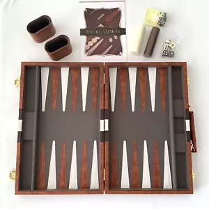 Deluxe Backgammon Set in Large 19” Carry Case - Picture 1 of 9