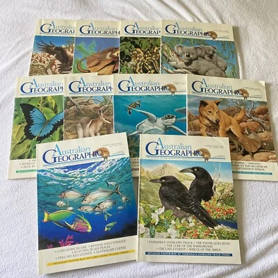 10 Australian Geographic Magazine Issues 17 19 22-29 1990-93 Vintage Home School - Image 1 of 4