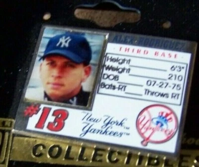 NY N.Y. New York Yankees Alex Rodriguez Photo card pin MLB - Image 1 of 4