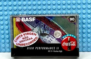 BASF "COCA COLA" VS. V 90 TYPE II BLANK CASSETTE TAPE (1) (SEALED) - Picture 1 of 3