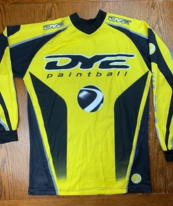 2002 Dye Paintball Bright Yellow LS Jersey Youth Sz XL Double-Sided USA - Picture 1 of 8