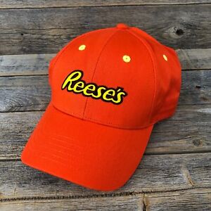 Reeses Promo Hat PB Cups Candy Neon Orange Strapback Cap Hersheys Chocolate NEW