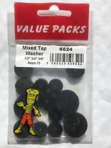 Verschiedene Wasserhahnscheiben 5x 1/2"" 5x 3/4"" 3x 3/8"" Ersatz Bad/Spüle Gummi Waschmaschine - Bild 1 von 2
