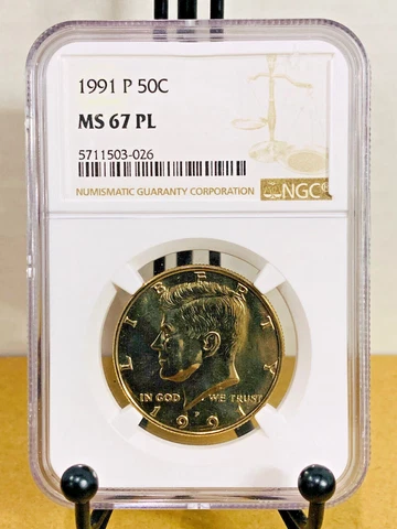 1991-P Kennedy Half Dollar NGC MS67PL Pop 13/0 #5711503-026 Cover