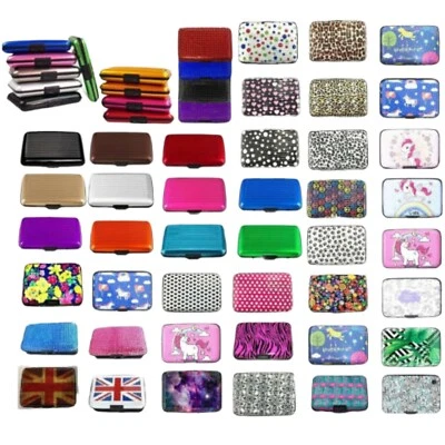 RFID Blocking Aluminium Credit Card Holder Wallet - Slim Travel Case UK