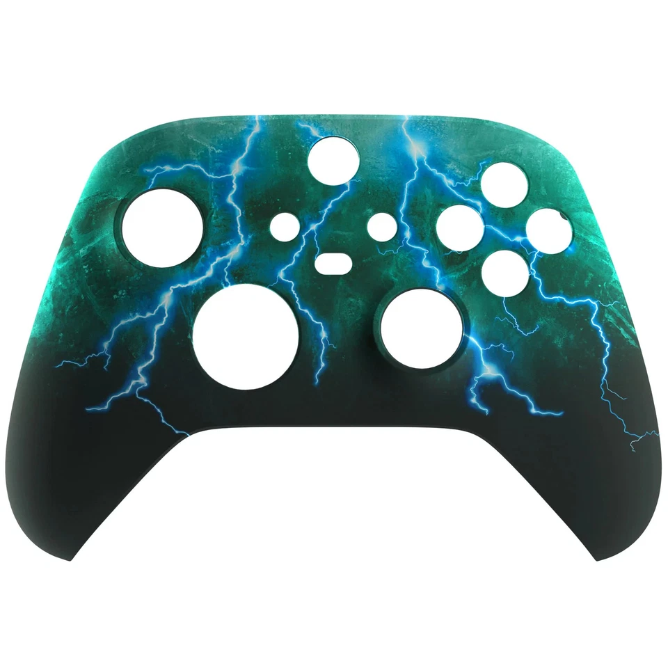 Green Lightning Soft Touch Faceplate Shell Case For Xbox Series X/S Controller - Image 1 of 4