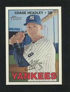#725 CHASE HEADLEY, Yankees - 2016 Topps Heritage: SP 165001e - Picture 1 of 3