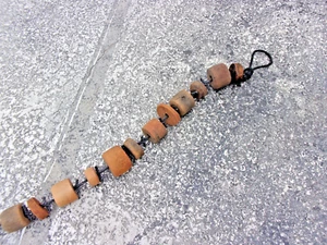 Vintage fisherman floats on rope nautical decor 91" 20 floats foam 1950's - Picture 1 of 7