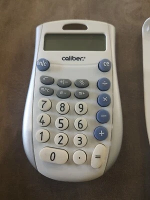 New CALIBER Kids Hand Calculator 8 digit display 3-Key Memory Hard Cover Battery - Image 1 of 2